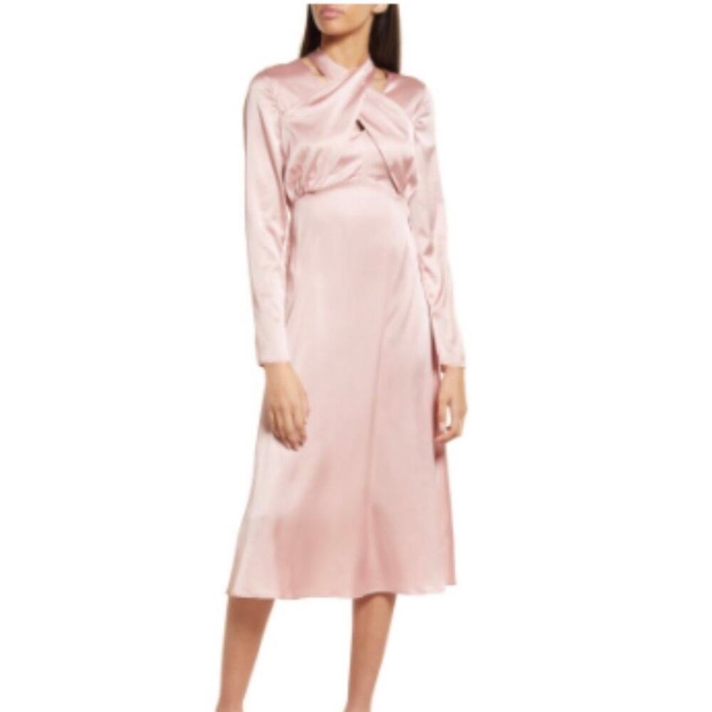 Area Stars Pink Satin Dress M